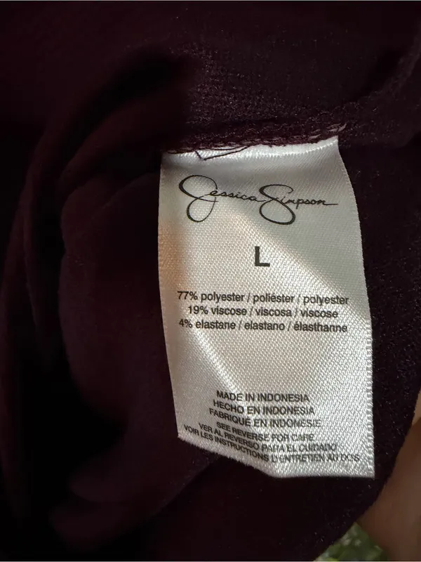 Jessica Simpson Stretch Knit Dress in Deep Burgundy - Image 3