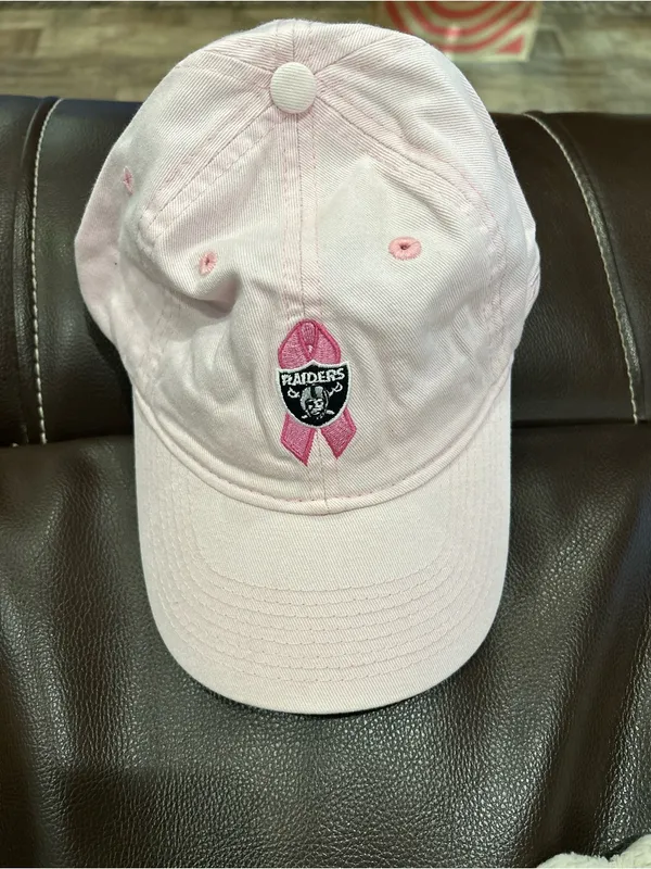 Reebok 🌸Raiders Womens Pink Breast Cancer Awareness Hat Cap - Image 2