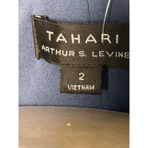 Tahari Arthur S. Levine Sleeveless Denim Dress Button Front Career Size 2 - Image 3