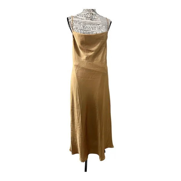 NWT-Show Me Your Mumu Verona Cowl Dress in True Gold Luxe satin, Size Large - Image 4