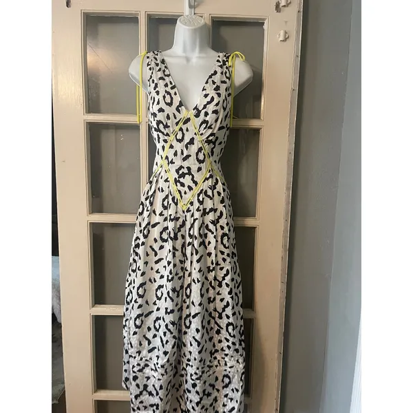 SELF‎ PORTRAIT | Leopard Patterns Sleeveless Dress Size 6 - Image 8