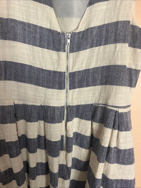 one clothing Navy and White Striped Mini Dress - Image 5