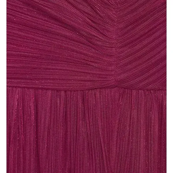 NWT Alex Evenings Fuchsia Pink Shimmer‎ Sleeveless Maxi Gown Dress Size 10 - Image 3