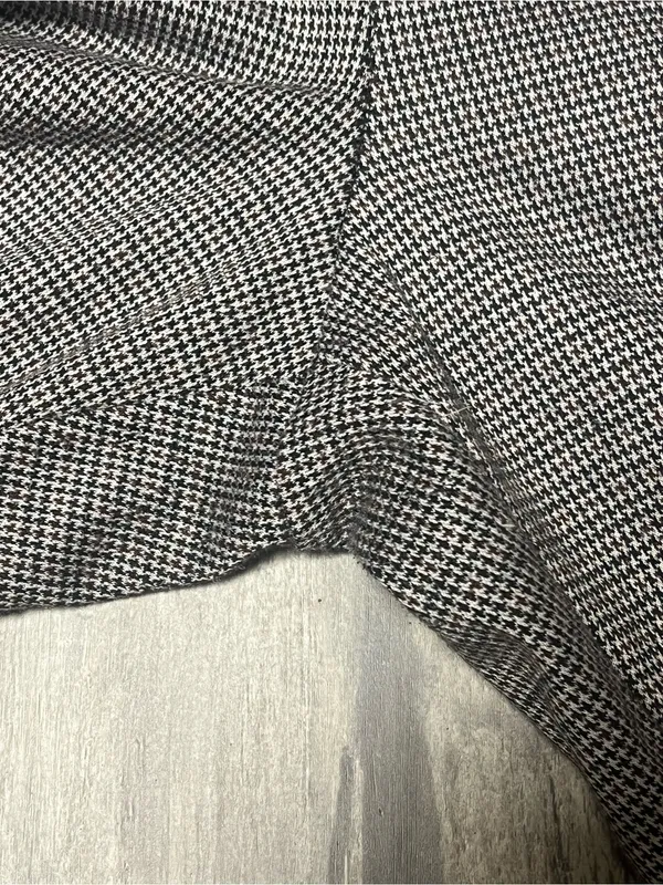 A New Day Houndstooth Drawstring Pants L Brown Black White Ankle Pull On - Image 3
