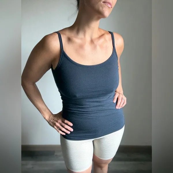 Abercrombie & Fitch Long Tank Navy XS Stretchy Retro - Image 3