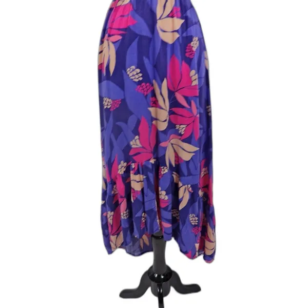 Anthropologie Abel The Label Maxi Dress XS Smocked Tiered Ruffle Flutter Coastal - Image 4