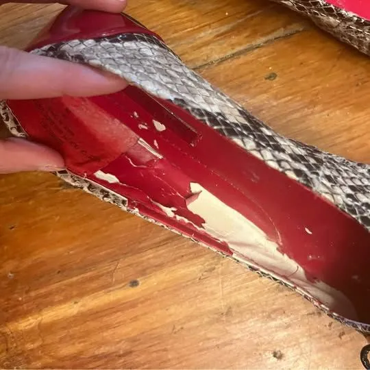 Bandolino Red Snakeskin Ballet Flats - Image 3