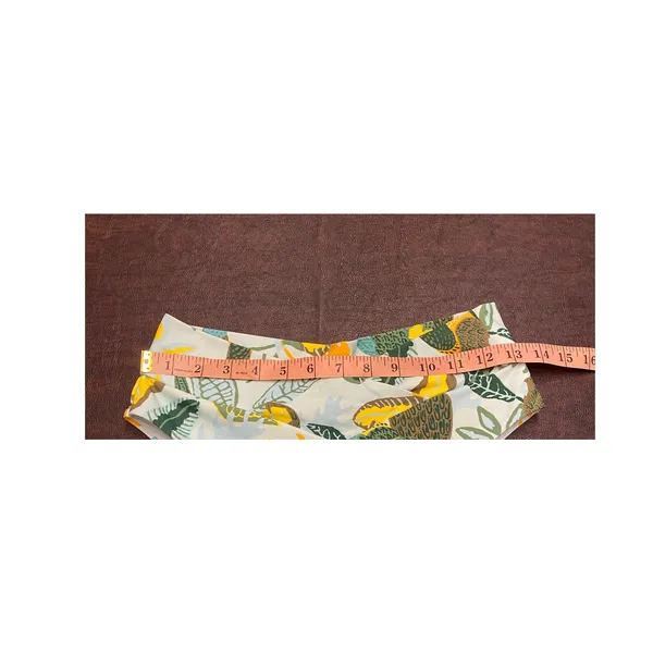 Aerie High Cut Cheeky Blue Green‎ Leaf Bird Bikini Bottom Large Beach Resort - Image 5