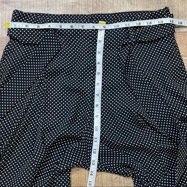 Zara Black/ White Polkadot Wide Leg Pants Size M - Image 10