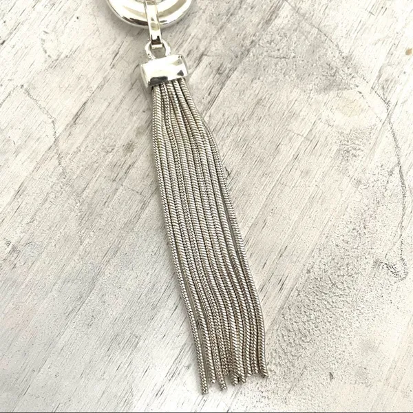 Charter club silver tone tassel chain necklace - Image 4