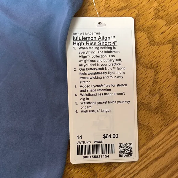 lululemon athletica Women's Athletic Shorts in “washed denim” - Image 4
