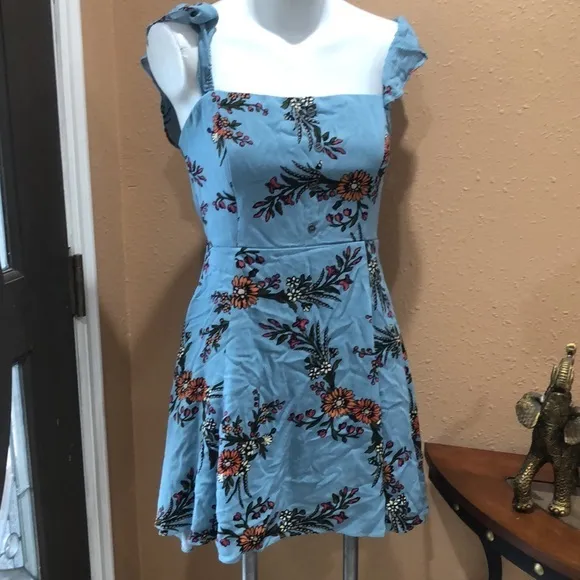 Lulus blue floral short dress - Image 2