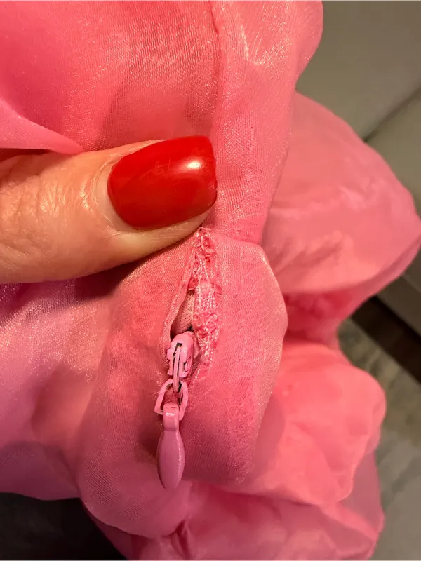 Chelsea & Violet Pink Puff Sleeve Tiered Dress - Image 6