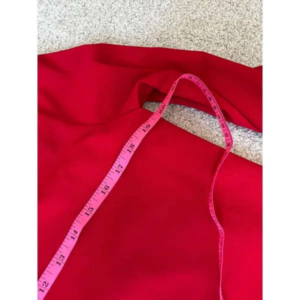 NWOT Alice +‎ Olivia Tameika Trumpet-Sleeve Crepe Mini Dress 8 Red CC707202508 - Image 11