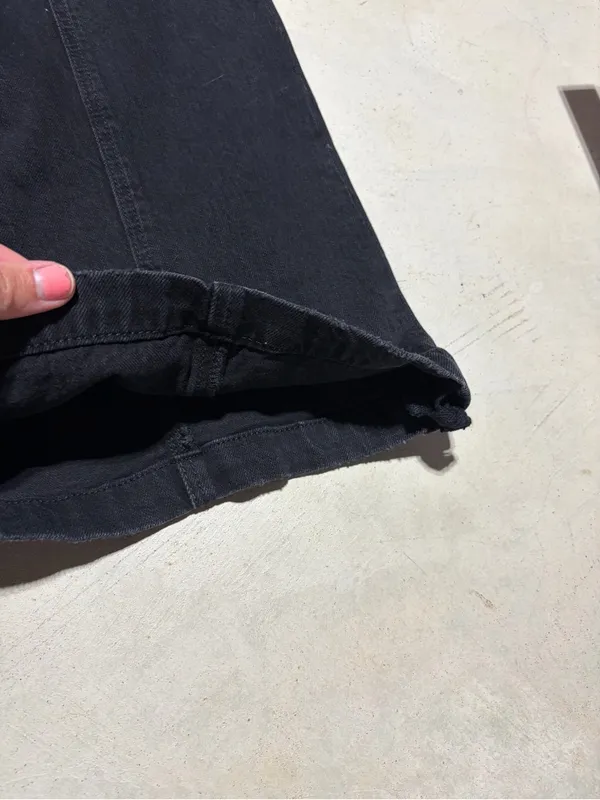 American Eagle NWT super high rise ultra Wide Leg Jeans rocker Black 2 long - Image 3