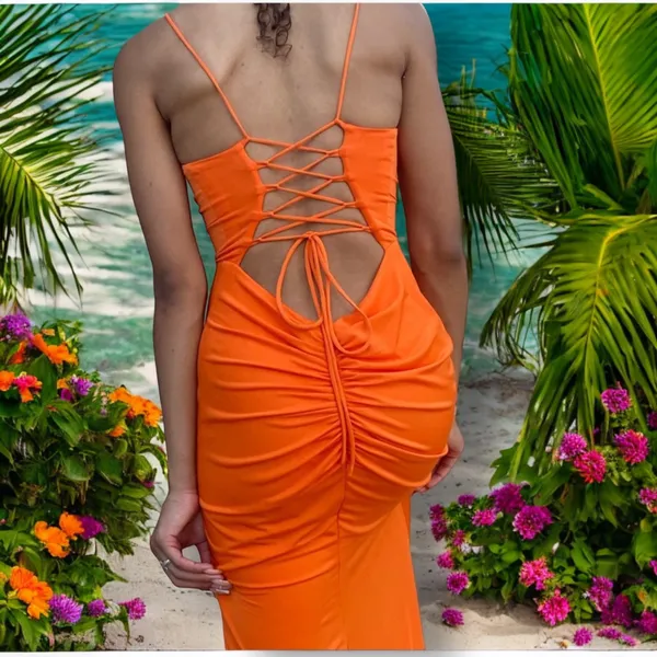 Stacees Prom Dress Orange Size 0 - Image 3