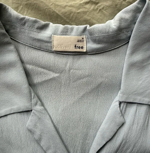 Aritzia Wilfred Tie Front Blouse - Image 2