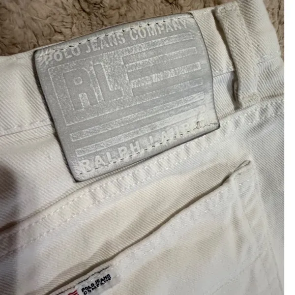 Polo Jeans Co Ralph Lauren White Denim Shorts Women 10 5 Inch Saturday Short y2k - Image 12