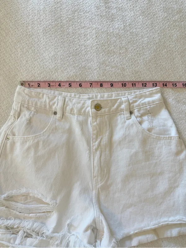 Rollas Duster Jean Shorts Layla White 27 - Image 7