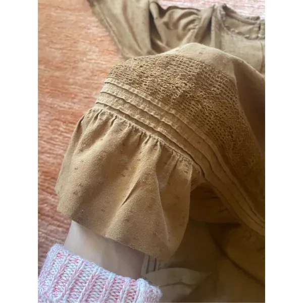 Old Navy Long Sleeve Brown Embroidered Dress Size L - Image 6
