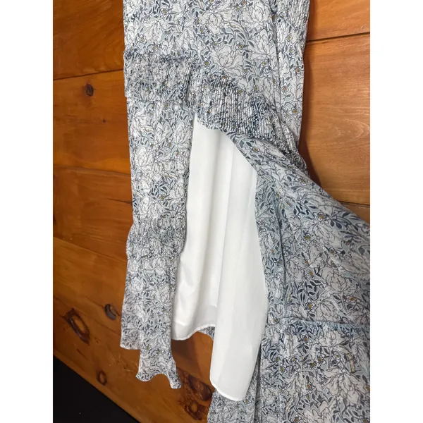 Lulus These Memories Light Blue Floral Print Ruffled Midi Dress Dance Size XL - Image 6