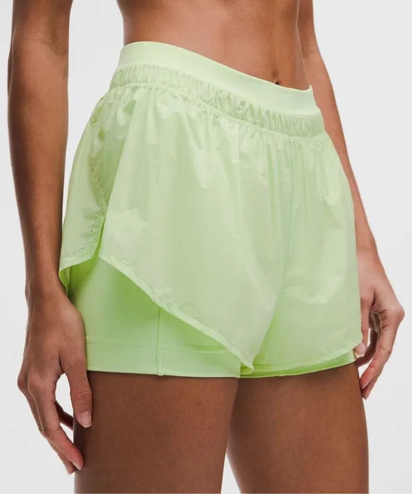 ✨Lululemon Translucent 2-in-1 High-Rise Lemongrass 3” Sz XXS Shorts✨ - Image 3
