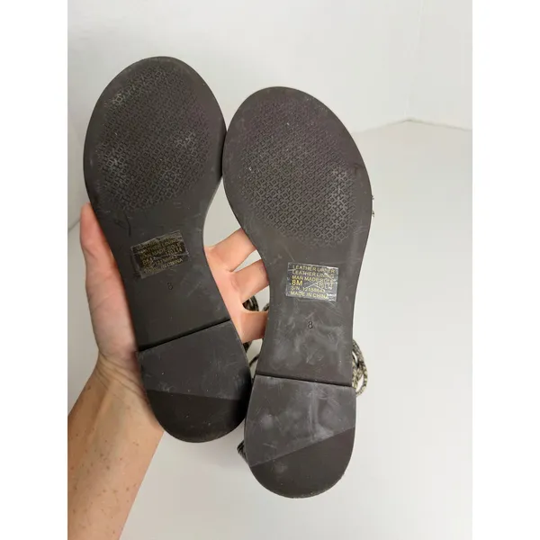Tory Burch Snakeskin Gladiator Sandals Size 8 Womens - Image 6