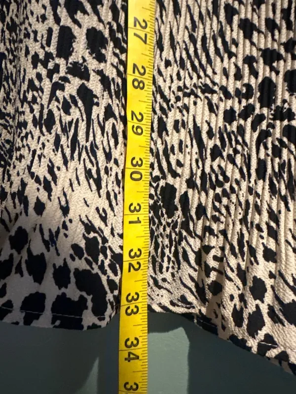 Womens XL Alice Blue Animal Print Midi Skirt Leopard Zebra Ruffle Boho - Image 5