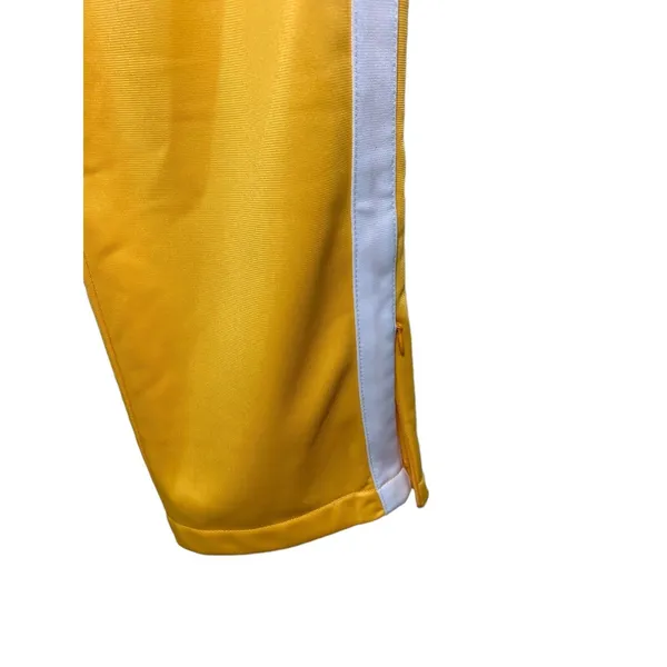 Lovers + Friends Yellow Track Jogger Pants Stripe Zip Ankle Small Festival - Image 7
