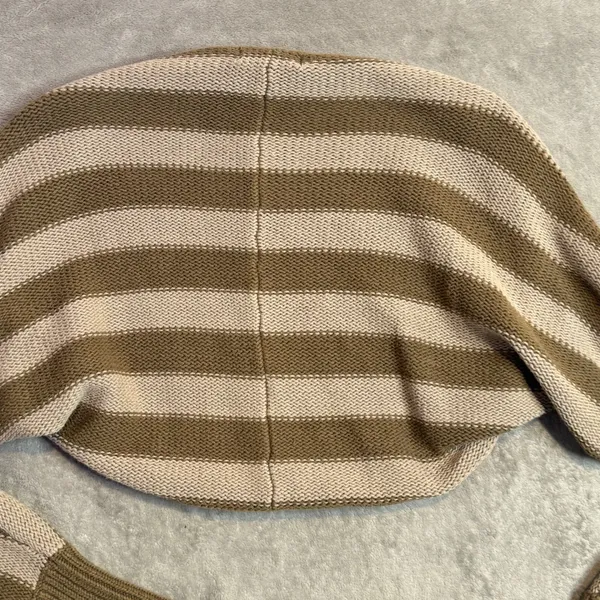 Nicholas Striped Shrug Sweater Womens M Layering Chunky Knit Bolero Cropped - Image 8