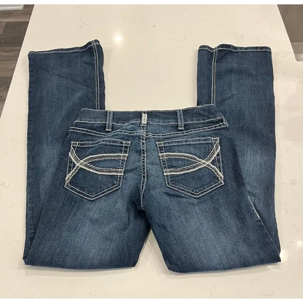 Ariat Arrow Fit Mid Rise Shayla Boot Cut Jean size 28R - Image 5