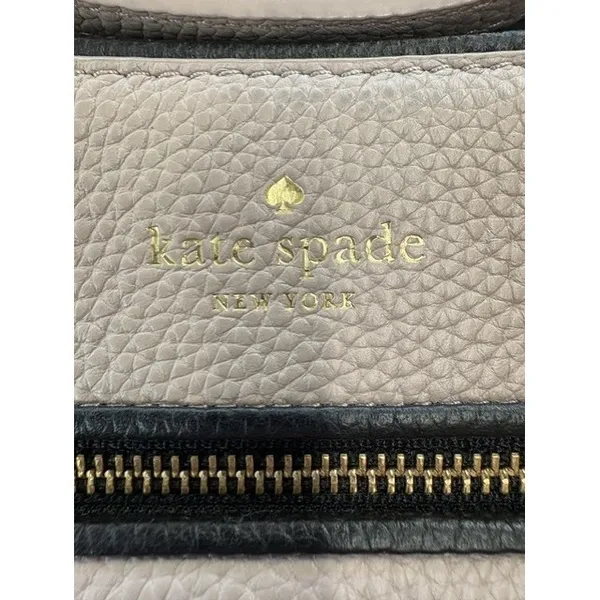 Kate Spade New York WKRU4073 Warm Taupe Pebbled Leather Crossbody Bag‎ Tassel - Image 9