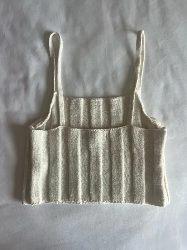 Urban outfitters white knit crop tank - Image 2