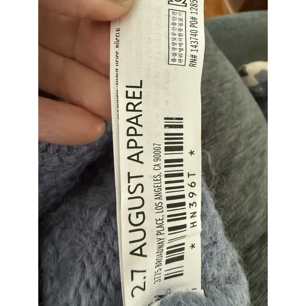 Endless rose Size L NWT BLUE CHUNKY WOOL KNIT DETAILED SWEATER $100‎ - Image 12