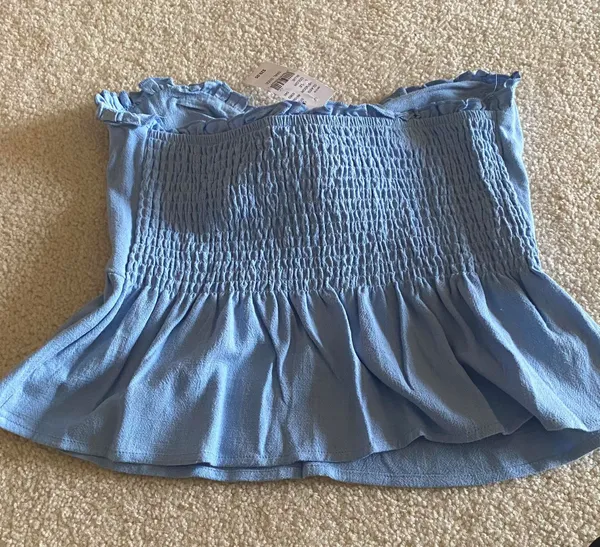 LA Hearts Blue Ruffle Trim Top - Image 3