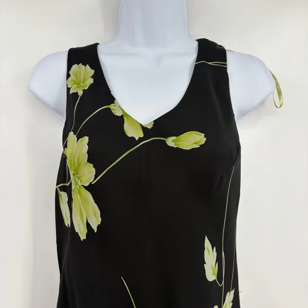 Studio I Y2K Whimsigoth Floral Maxi Dress Sz 10 Chiffon Layered Grunge Romantic - Image 3