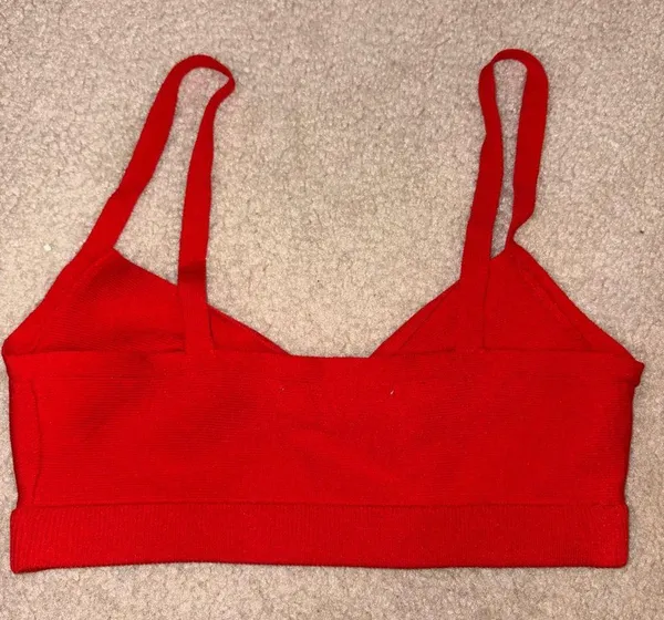 Zara Scarlet Knotted cropped top - Image 3