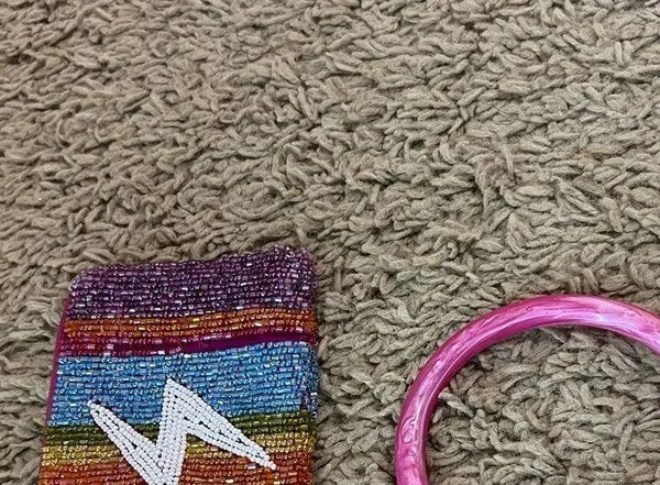 Colorful Lightening Bolt Wallet and Pink Key Ring - Image 4