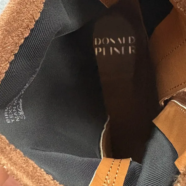 Donald J. Pliner‎ Size 7 Stretch Saddle Suede Brown Boots NWOT - Image 5