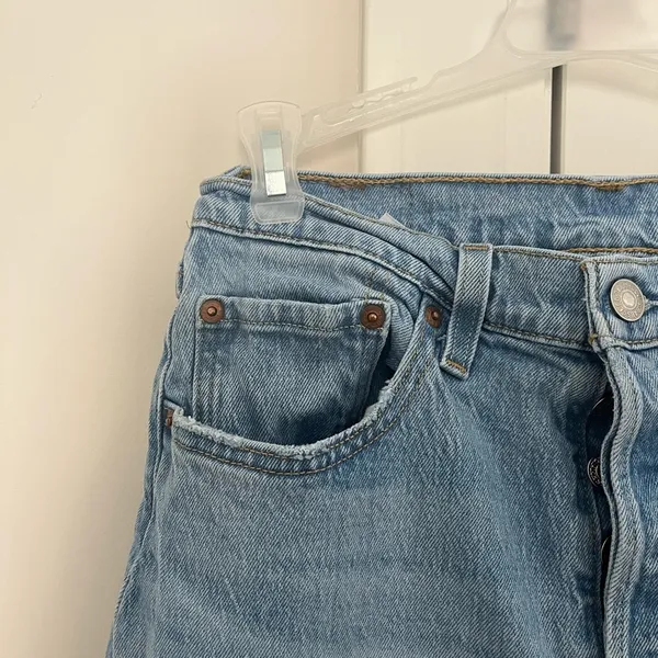 Levi's 501 Mid Wash Straight Legged Women’s Jeans with Button Up Fly - Image 3