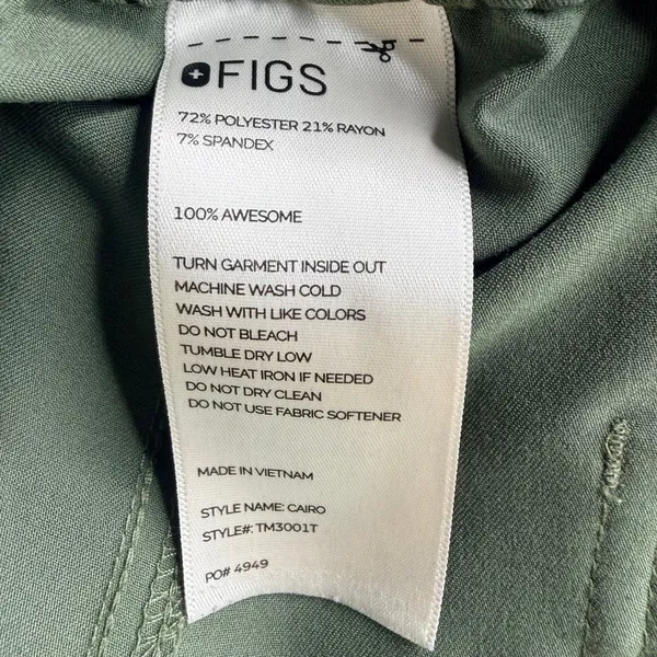 Figs Women's Technical Collection Scrub Pants Size M/T - Image 4