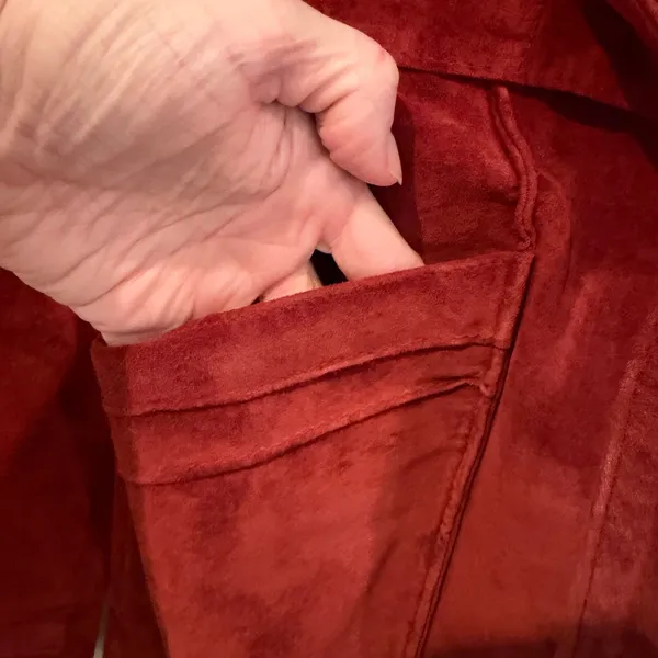 Arden B Vintage Suede Jacket Women Medium Rust Y2K Vintage Boho Western Autumnal - Image 8