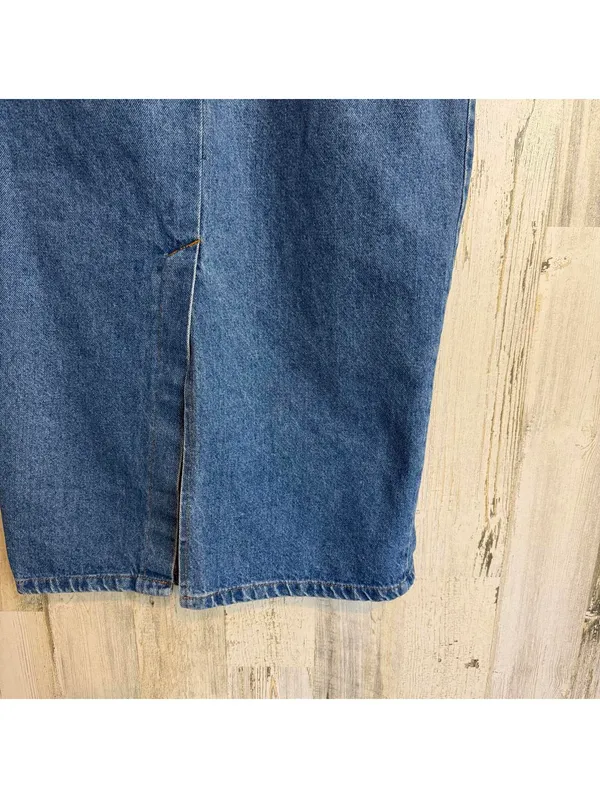 Vintage 90s America America Women's Small Denim Midi Skirt High Waist Skirt - Image 7