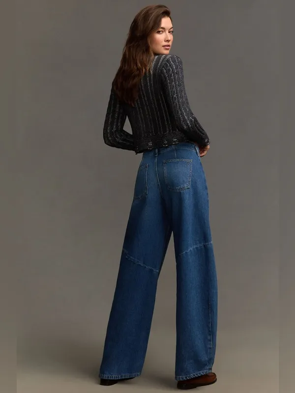 Anthropologie Pilcro Full-Length Relaxed Barrel Jeans Size 28 - Image 12