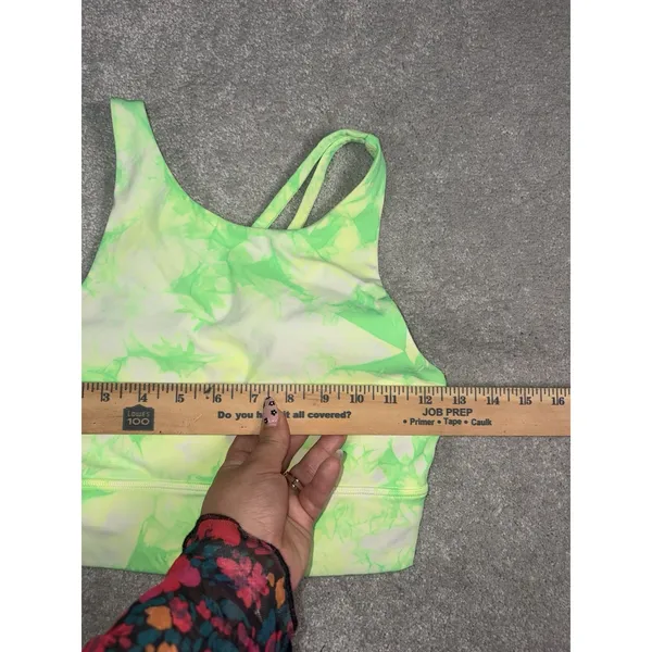 Lululemon Energy Bra High Neck Long Line Shibori Green Tie Dye Medium Support 4 - Image 6
