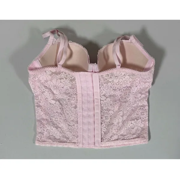 Victoria’s Secret Pink Pastel Diamond Diamonds Bustier Corset Bralette Bra Top Lingerie Size S 🎀✨ - Image 4