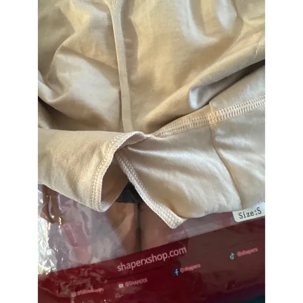 SHAPERX Beige Seamless Open‎ Bust Shapewear Bodysuit Tummy Control Small NEW - Image 7