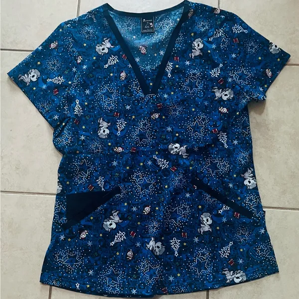 Koi Tokidoki Scrub Top Blue - Image 2