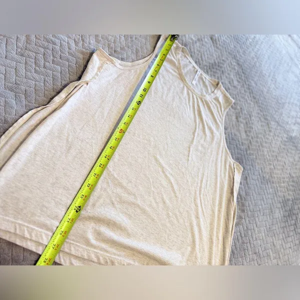 FABLETICS  Tunic Tank Top With Open Sides  Sand color-Size 1X - Image 8