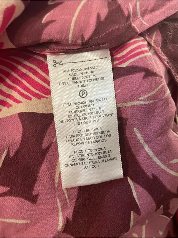 Equipment Pink Floral Slip Allianna Dress 100% Silk XSMALL - Image 9